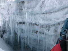03B Icicles Hang From An Ice Wall On The Climb From Crampon Point To The Fixed Ropes On The Island Peak Climb